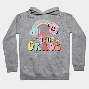 Vintage Hello 4th Grade. Hoodie